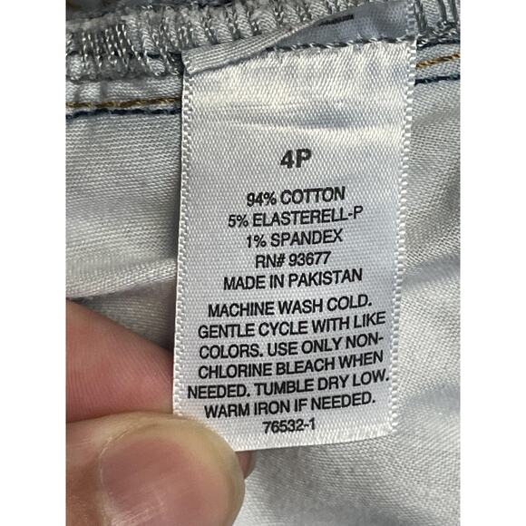 A.N.A Jeans Womens 4P Blue High-Rise Straight Leg Stretch Denim Pants Cropped - Picture 11 of 11